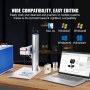VEVOR Fiber Laser Markeermachine, 30W, Compatibel met LightBurn, Fiber Laser Graveermachine met 15 x 15 cm werkoppervlak, Solid-State Fiber Laser Graveur voor Aluminium Stalen Sieraden