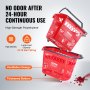 VEVOR Shopping Baskets, 6PCS, 39L Shopping Carts with Handles, Plastic Rolling Shopping Basket with Wheels, Large Portable Shopping Basket Set for Supermarkets, Retail Stores, Grocery Shopping, Red