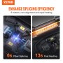 VEVOR Fiber Fusion Splicer 6-Motor, Core Alignment Fiber Optic Splicer 6s Splicing & 13s Heating, Fiber Splicer Machine with 5" LCD Screen, 3 in 1 Fiber Holder, 7800mAh Battery for SM MM DS NZDS Fiber