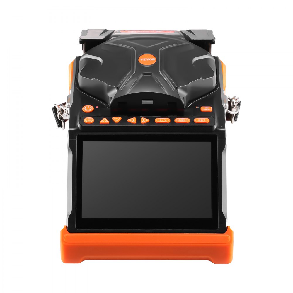VEVOR Fiber Fusion Splicer 6 Motors, Core & Clad Alignment Fibers Optic Splicer with 6s Fast Splicing and 13s Heating, 5" Touch Screen, 3 in 1 Fiber Holder, 7800mAh Battery for SM MM DS NZDS Fibers