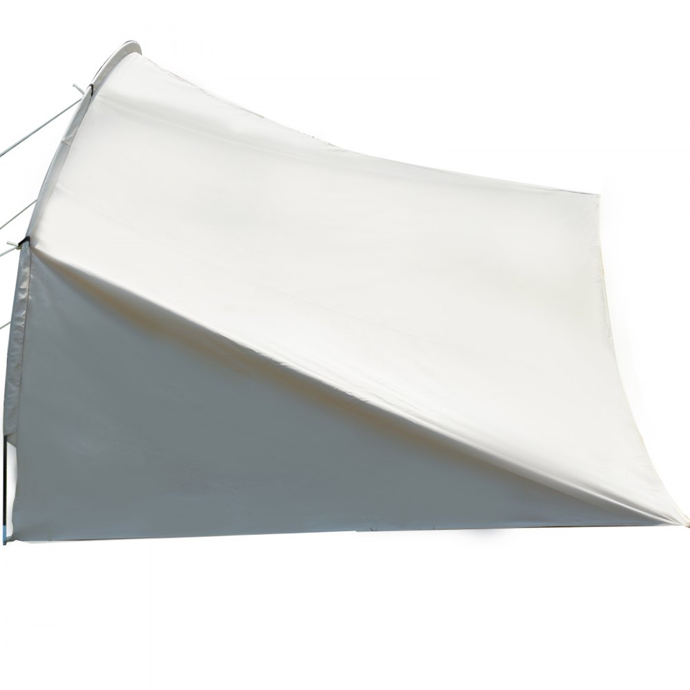 BuoQua Bell Tent Porch Awning 12.14x6.56x5.90ft Bell Tent Tarp Cotton Canvas Classic Awning Beige 3000 PU Multifunctional Shelter for Camping, Sunshade, Hiking, Lightweight and Backpacking Approved