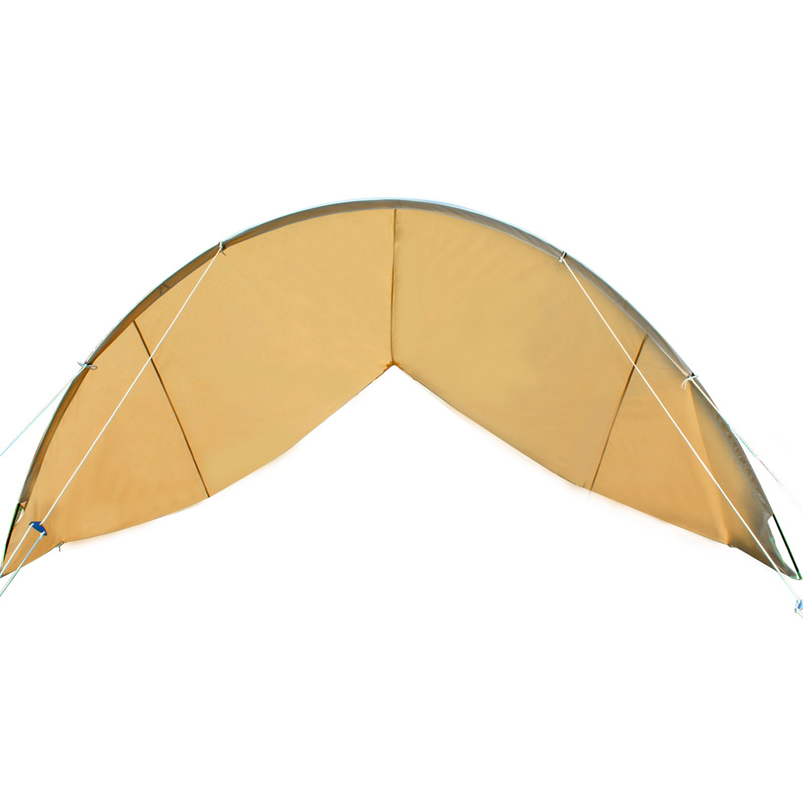 BuoQua Bell Tent Porch Awning 12.14x6.56x5.90ft Bell Tent Tarp Cotton Canvas Classic Awning Beige 3000 PU Multifunctional Shelter for Camping, Sunshade, Hiking, Lightweight and Backpacking Approved