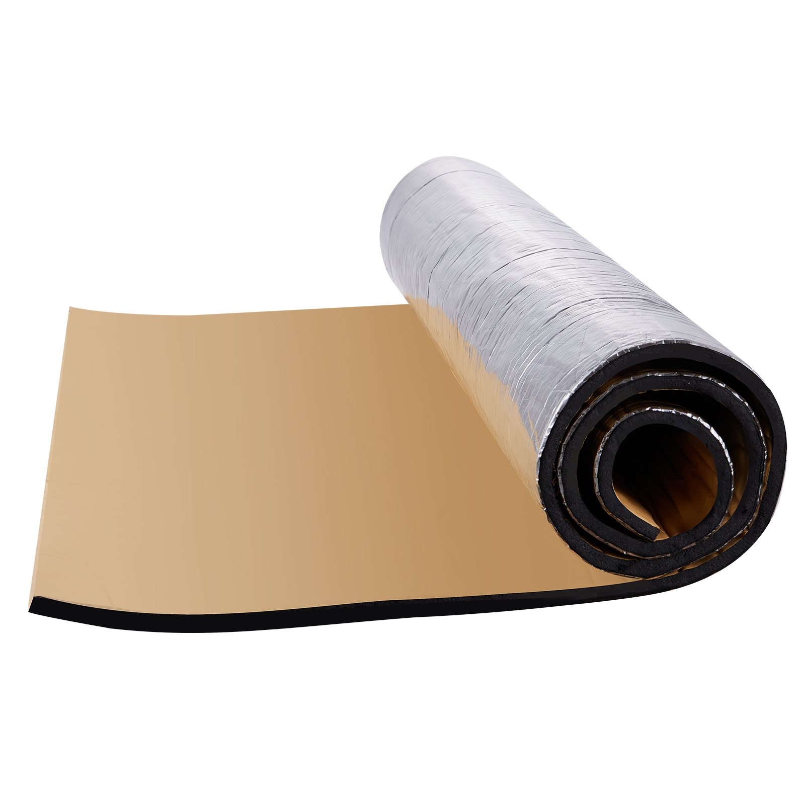 VEVOR Isolatiemat Auto 1,5 m² Geluidswerende mat 1520 x 1000 mm Voertuigisolatie 400 mil (10 mm) Dikte Aluminiumfolie Geluidsisolerende mat Hittebestendig Geluidsbescherming Akoestische isolatie Geluidsisolatie 1x rol