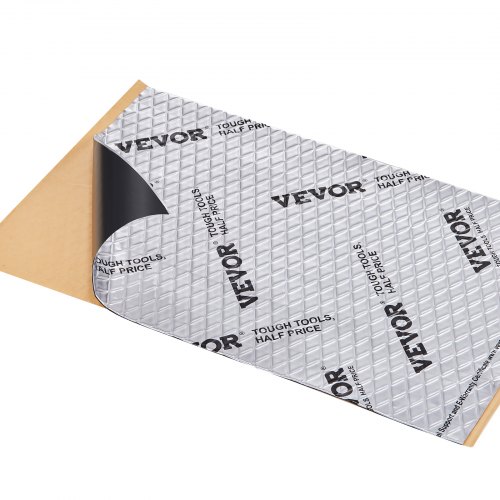 VEVOR set van 34 auto-isolatiematten 3,3m² ontdreuningsmat 248,9x398,8mm voertuigisolatie 80mil (2 mm) dikte aluminiumfolie geluidsisolatiemat hittebestendige geluidsisolatie akoestische isolatie geluidsisolatie