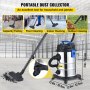 VEVOR Dust Extractor Collector, 25L / 6.5 Gallon Capacity, HEPA Filtration System Automatic Dust Shaking, 1200W Powerful Motor Wet & Dry Vacuum Cleaner, Heavy-Duty Shop Vacuum with Attachments