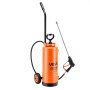 VEVOR Industrial Concrete Sprayer with Wheeled Cart, 3.5 Gallon Stainless Steel Sprayer, Heavy Duty Tri-Poxy Pump Sprayers, 20.5"Wand, 48" & 120"Hoses, 2 Brass Nozzles for Construction, Lawn & Garden