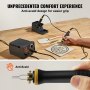 VEVOR Professioneel houtbrandgereedschap Pyrografie, pyrografieset met dubbele pen en dubbele connector, pyrografieapparaat, pyrografiemachineset, pyrografiestation inclusief digitaal display Pyrografie-ijzer