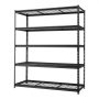 VEVOR Storage Shelves, 5-Tier 3000 lbs Garage Shelving 60 x 24 x 71.4 in, for Garage, Basement, Warehouse, Workshop, Heavy-Duty Metal Stable Construction, Adjustable Wire Racks, with Gloves, Black