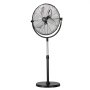VEVOR Industrial Pedestal Fan, 18 Inch Standing Fan with 45.3 to 57.9 Inches Adjustable Height, Floor Fans with 3 Adjustable Speeds, High Power Bedroom Fans for Living Room, Home, Office, Black