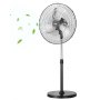 VEVOR Industrial Pedestal Fan, 20 Inch 90-Degree Oscillating Fan, Height Adjustable Standing Fans with 3 Adjustable Speeds, High Power Floor Fans for Bedroom, Living Room, Home, Office, Black