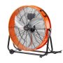VEVOR Drum Fan, 24 Inch High Velocity Industrial Shop Fan, Heavy Duty Commercial Use 3-Speed 8600CFM, 360°Adjustable Tilting,0-2h Timer Industrial Floor Fan for Warehouse,Workshop,Factory, Basement