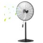 VEVOR Industrial Pedestal Fan, 30 Inch 85-Degree Oscillating Fan, Height Adjustable Standing Fans with 3 Adjustable Speeds, High Power Floor Fans for Bedroom, Living Room, Home, Office, Black