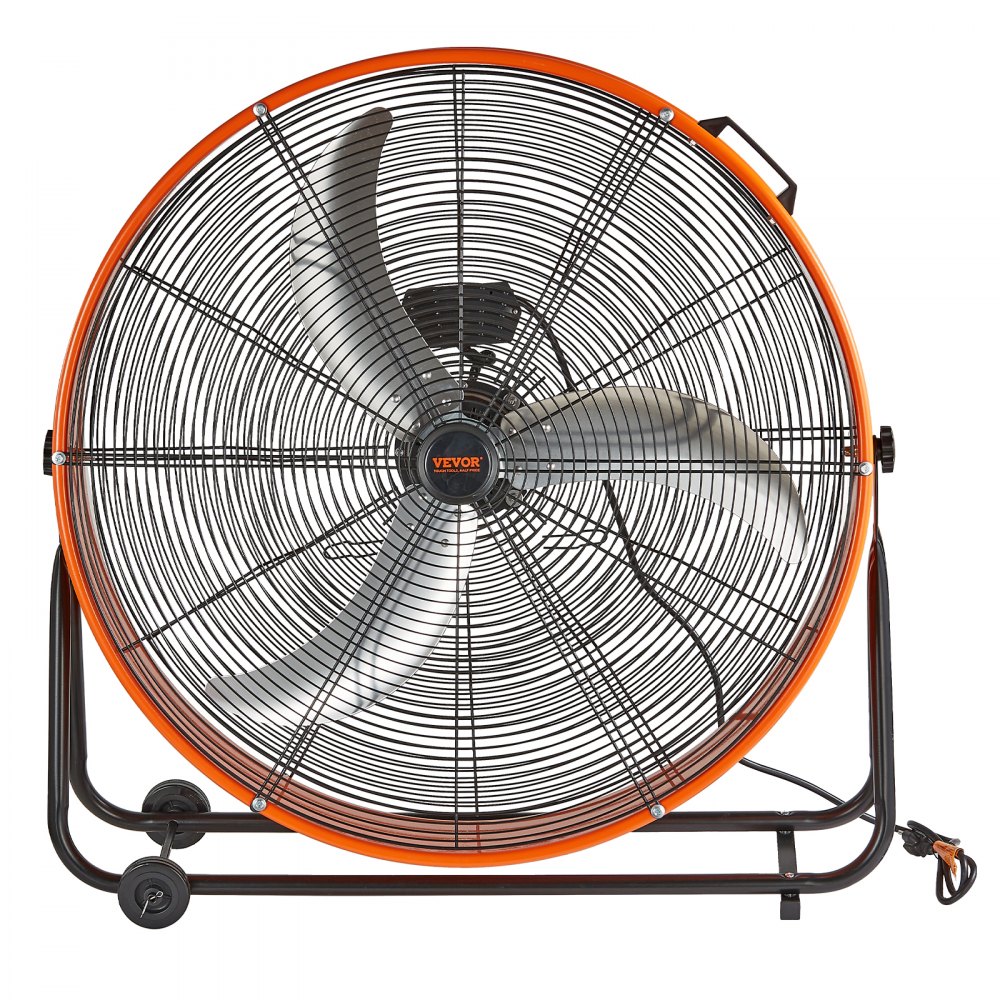 VEVOR Drum Fan, 30 Inch High Velocity Industrial Shop Fan, Heavy Duty Commercial Use 3-Speed 13000CFM, 360°Adjustable Tilting Industrial Floor Fan for Warehouse,Workshop,Factory, Basement