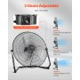 VEVOR Staande ventilator, 3-snelheden windmachine, 45 cm staande ventilator, 360° kantelbaar, 6 m/s luchtstroom, grote metalen ventilator, voor thuis, sportschool, kantoor, garage, winkel