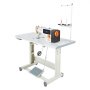 VEVOR Industriële Naaimachine, 550W Naaimachineset met Servomotor & Tafelstandaard, Automatische Draadsnijder, 5000 Steken/Minuut, LCD-display, LED-verlichting, voor Katoen & Denim