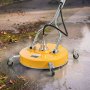 VEVOR hogedrukreiniger voor oppervlakken, 508 mm, geel, vloerreiniger voor opritten, trottoirs en stoepranden, gemaakt van ABS en roestvrij staal, met 3/8 inch snelkoppelingen en een verhoogd handvat.