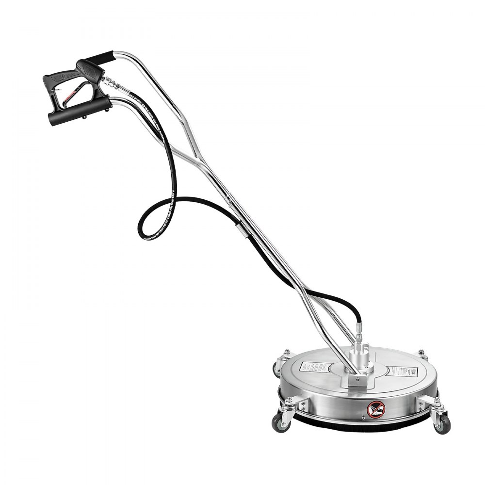 VEVOR 535 mm hogedrukreiniger, oppervlaktereiniger van roestvrij staal op wielen, max. 310 bar, aansluiting van 0,95 cm, dubbele handgreep, 2 sproeiers, spuit voor betonnen terras