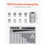 VEVOR slangkrimptang, een slangkrimptang met 8 matrijzen en een krimpbereik van 6 tot 28 mm, voor lagedruk- en hogedruk-olieleidingen, gas-/water-/airconditioningslangen en kabelaansluitingen.