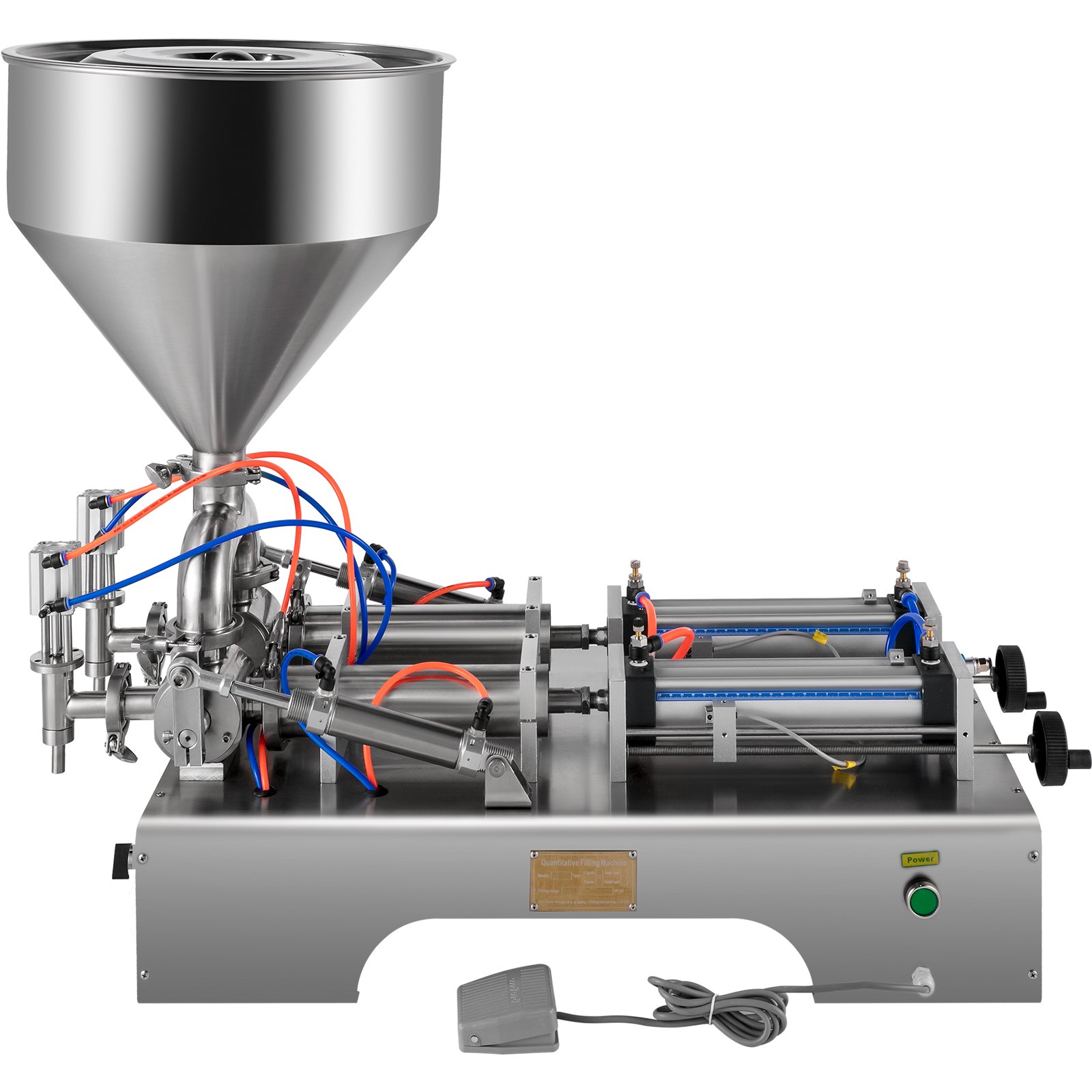 Vevor Pneumatische Vulmachine Semi-automatic Pasta Vulmachine 0.5l + 2 Mondstuk