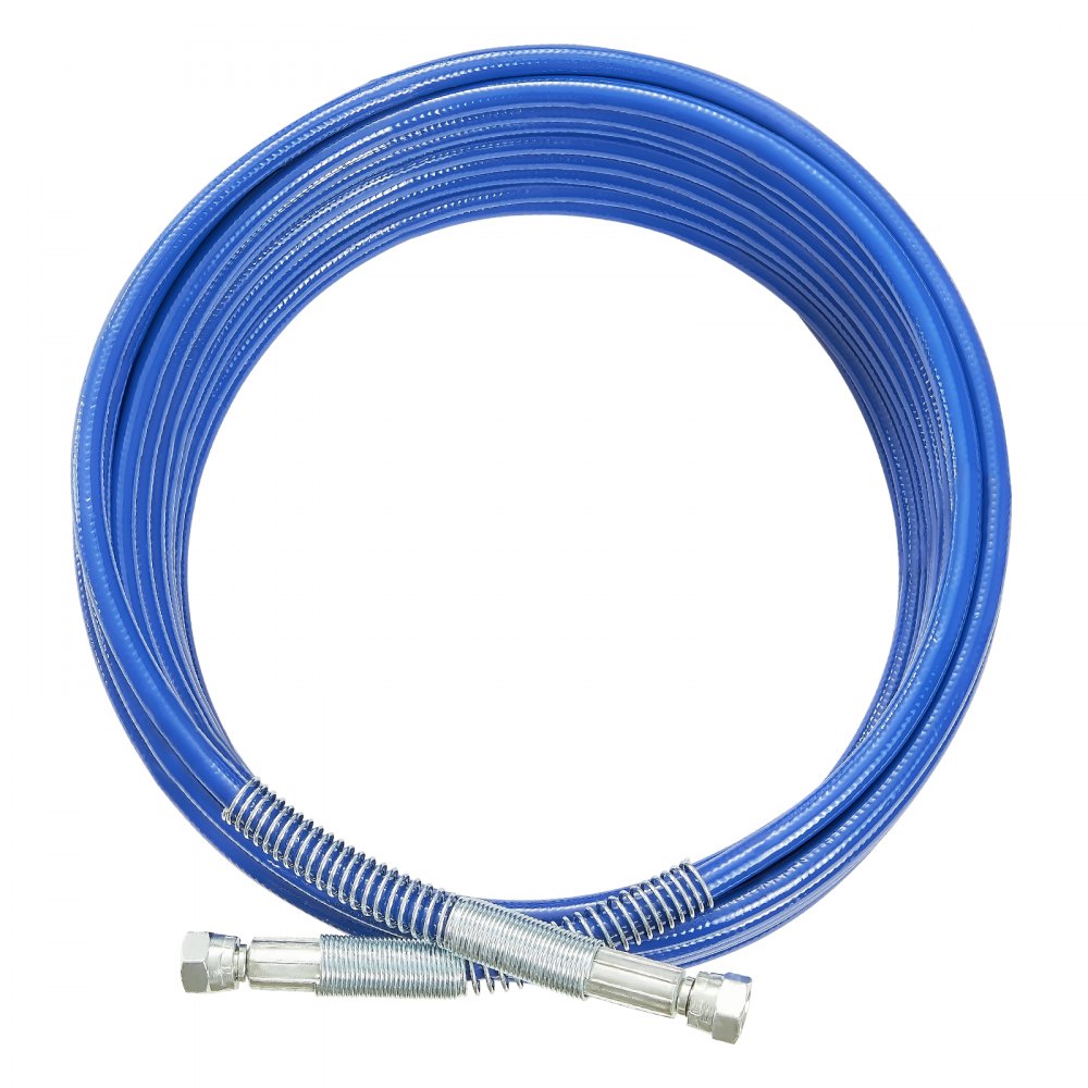VEVOR 15,2 m Airless verfspuitslang, 1/4 inch Airless verfspuitslang, 4350 PSI flexibele Airless spuitslang, meerlaagse versterkte stalen gevlochten slang voor verfspuit