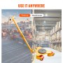VEVOR 3T transportwagen met handvat 425x335x116mm transportrollen van koolstofstaal industrierol met 3x 360° PU wielen rol Ф165x10mm draaibare plaat meubeltransporthulp transportrol