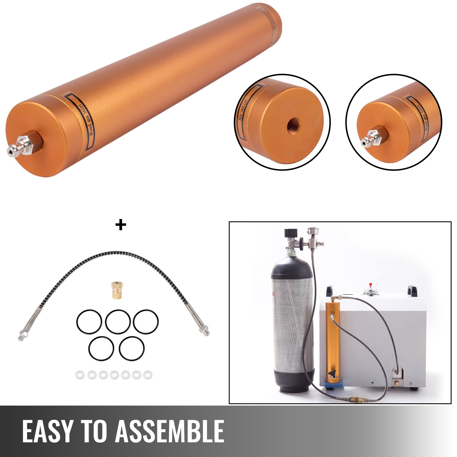 Vevorhogedruk Luchtfilterhigh Pressure Air Filter 30 Mpa, Drievoudig Filter