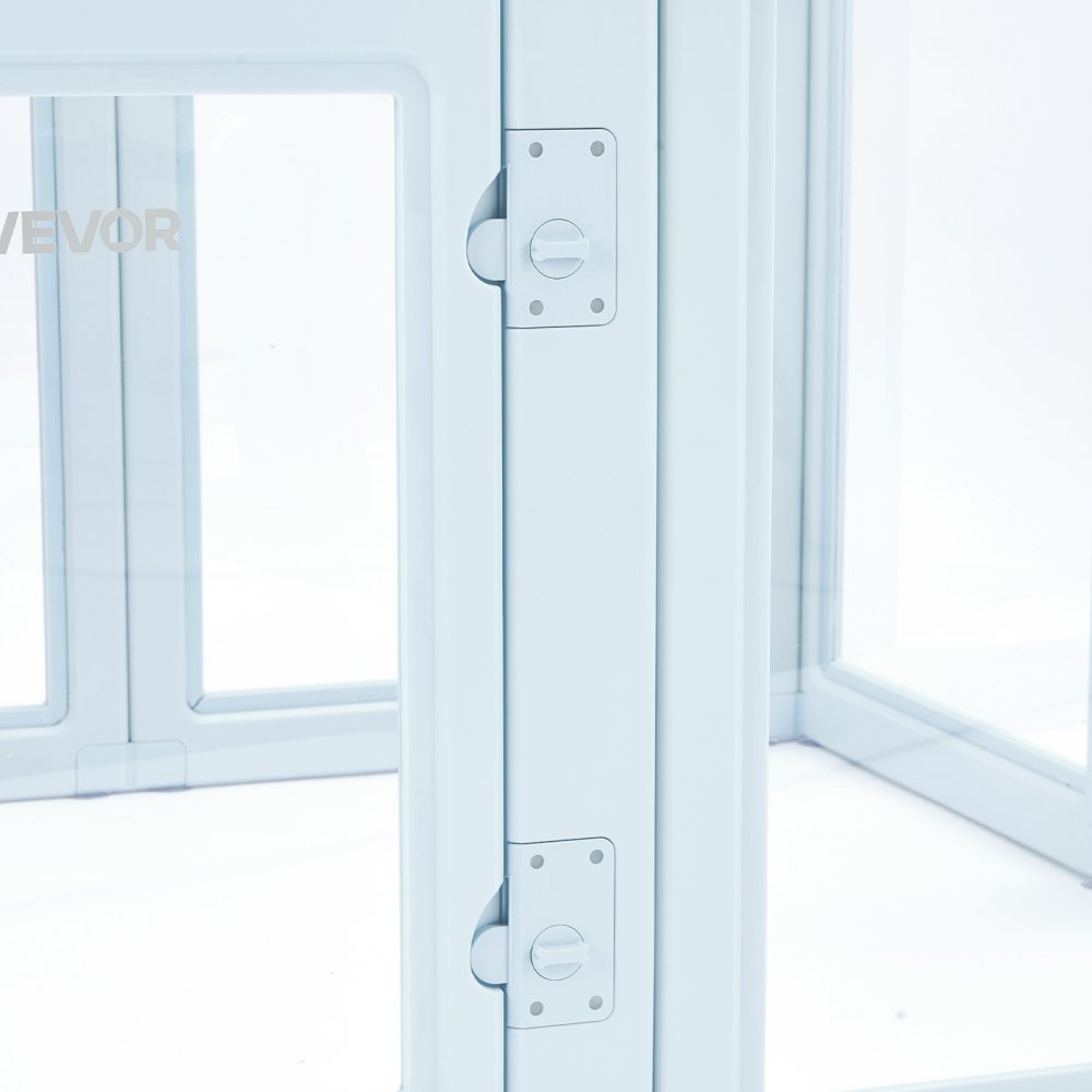 VEVOR Puppy Werpbak, 1930 x 1245 x 765 mm, Puppy Speelpen met Transparante Vensters en Slot, Blauw PE Frame, Hondenren, Honden Werpbak, Dierenren voor Grote Honden