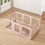 VEVOR Dog Whelping Box, 60x39x23 in Plastic Dog Whelping Pen for Medium Sized Dogs, Waterproof Transparent Puppy Playpen with Windows & Door Lock, Easy to Clean, Durable Indoor Pet Dogs Cats Birth Kit