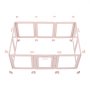 VEVOR Puppy Werpbox, 1540x1000x600 mm, Puppy Speelpen, met Transparante Vensters en Slot, Roze Frame, Hondenren, Dierenren, Werpbox voor Middelgrote Honden