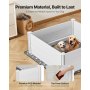 VEVOR Werpbox voor honden, 122 x 122 x 46 cm, kunststof PVC puppyren met in hoogte verstelbare deur en wasbare plasmat, vervormingsbestendige puppybench voor grote honden, melkwit