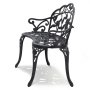 VEVOR Metalen tuinbank, terrasbank, 987 mm parkbank, draagvermogen 2118 kg, 3-persoons tuin- en parkbank met rugleuning en armleuningen, vintage bank voor tuin, park, tuin, veranda