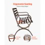 VEVOR Outdoor Bench, 127 cm, Carbon Steel Metal Frame with Slatted Pattern Backrest and Round Edge Armrests, Weatherproof Outside Bench for Patio, Garden, Park, Yard, Front Porch, Antique Bronze