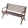 VEVOR Tuinbank Tuinmeubelen Banken 127 cm 250 kg Draagvermogen, Terrasbank Verandabank met Lattenpatroon & Armleuningen met Afgeronde Randen, Balkonbank met Metalen Frame voor Park Binnenplaats Antiek Brons