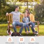 VEVOR Tuinbank Patiobank Gemaakt van Hout, 122 cm Parkbank Rustbank 318 kg Draagvermogen, 3-persoons tuin- en parkbank met rugleuning en armleuningen, vintage bank voor tuin, park, tuin, veranda etc.