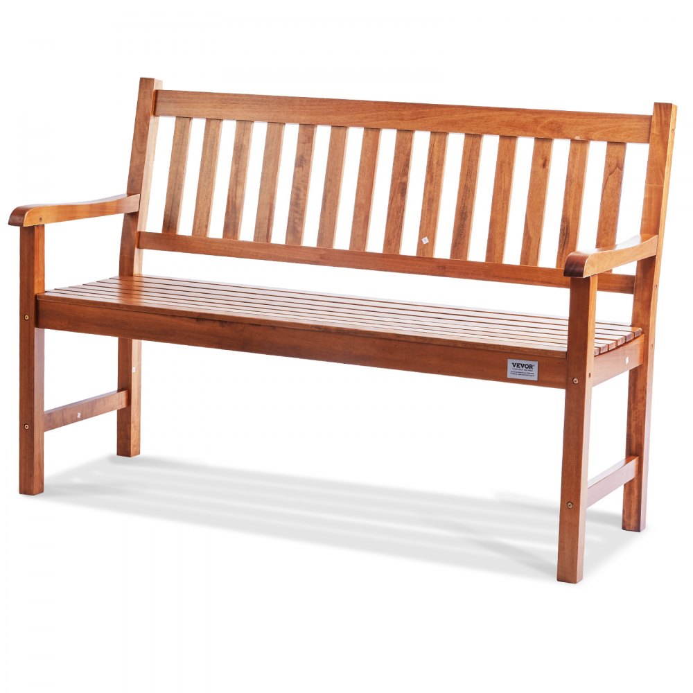 VEVOR Tuinbank Patiobank Gemaakt van Hout, 127 cm Parkbank Rustbank 363 kg Draagvermogen, 3-persoons tuin- en parkbank met rugleuning en armleuningen, vintage bank voor tuin, park, erf, veranda etc.