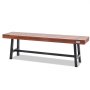 VEVOR Outdoor Bench, 63 inches Wood Garden Bench with Metal Leg for Outdoors, 500 lbs Load Capacity Bench, Outdoor Garden Park Bench, Dining Bench Patio Bench for Garden, Park, Yard, Front Porch