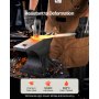 VEVOR Single Horn Anvil, 110lbs Cast Steel Anvil, High Hardness Rugged Round Horn Anvil for Blacksmiths, with Large Countertop and Stable Base, Metal Working Tool for Metal Bending, Shaping, Twisting