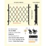 VEVOR Single Folding Security Gate, Lockable Scissor Gate with 360° Swivel Casters, Outdoor Barricade Steel Retractable Gates, for Entry Security, Garage, Warehouse & Pool, 43.31 x 51.57 in (W x H)
