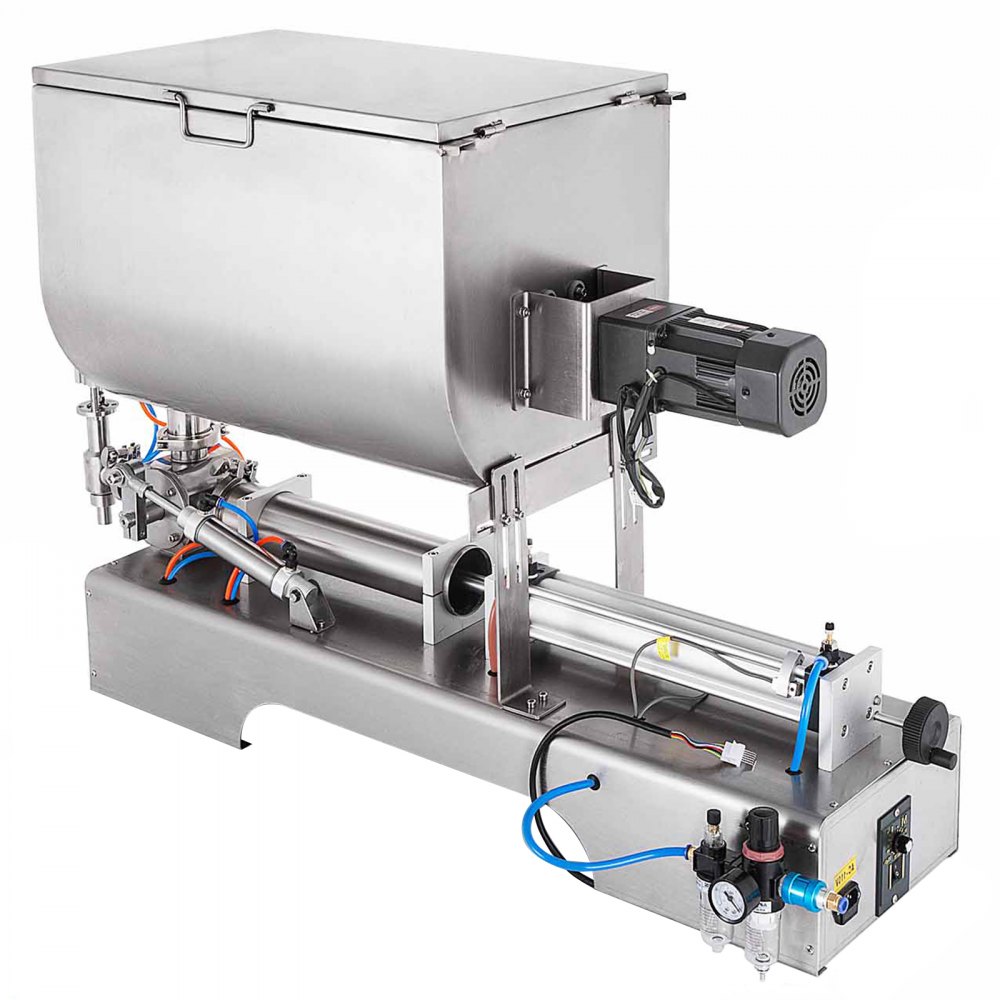 Horizontale vloeibare pastasaus vulmachine 1-25cycle / min met mengtrechter