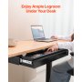 VEVOR 26" Wide Under Desk Drawer Slide Out, Under Desk Mounted Pull-out Drawer Attachment, Hidden Desktop Storage Organizer, Under Table Pencil Drawer for office Home Sit Stand Workstation, 29x9x4 in