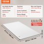 VEVOR table top in white, melamine finish, 47.2x29.5 inches, 1 inch thick, 220.5 lbs max load capacity.