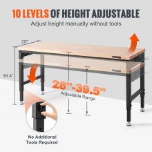 VEVOR werkbank werktafel werktafel werkplaatstafel met stopcontact 1361kg