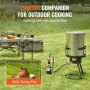 VEVOR Turkey Fryer, 30 Quart Turkey Fryer Kettle Steamer Cooking Set, Outdoor Aluminum Frying Pot, 54,000 BTU Burner Propane Gas Kettle, Includes Basket, Perforated Poultry Rack, etc.