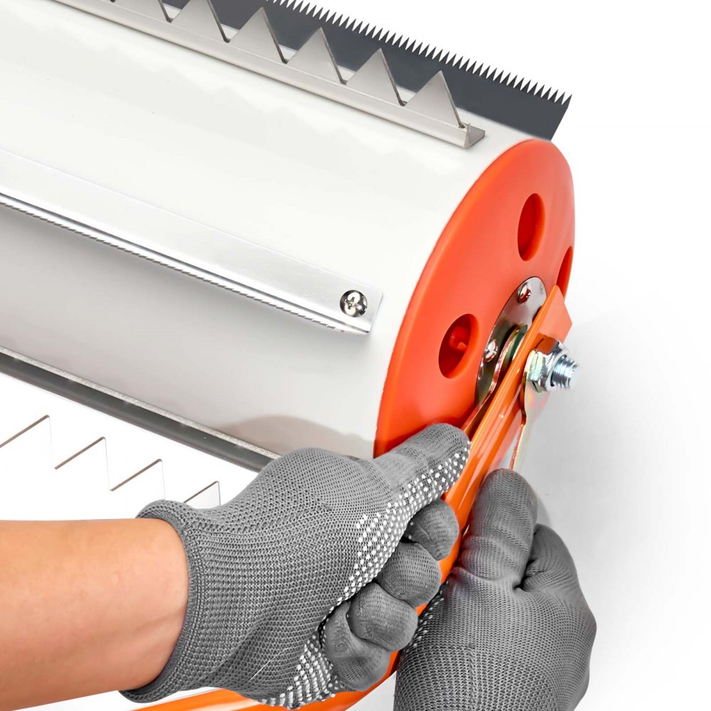 VEVOR Vijverhark 6,09 m, Onkruidroller voor het verwijderen van onkruid, slibsnijder, wortels en slibafzettingen, 6 voorgemonteerde roestvrijstalen messen, 6 aluminium handgrepen