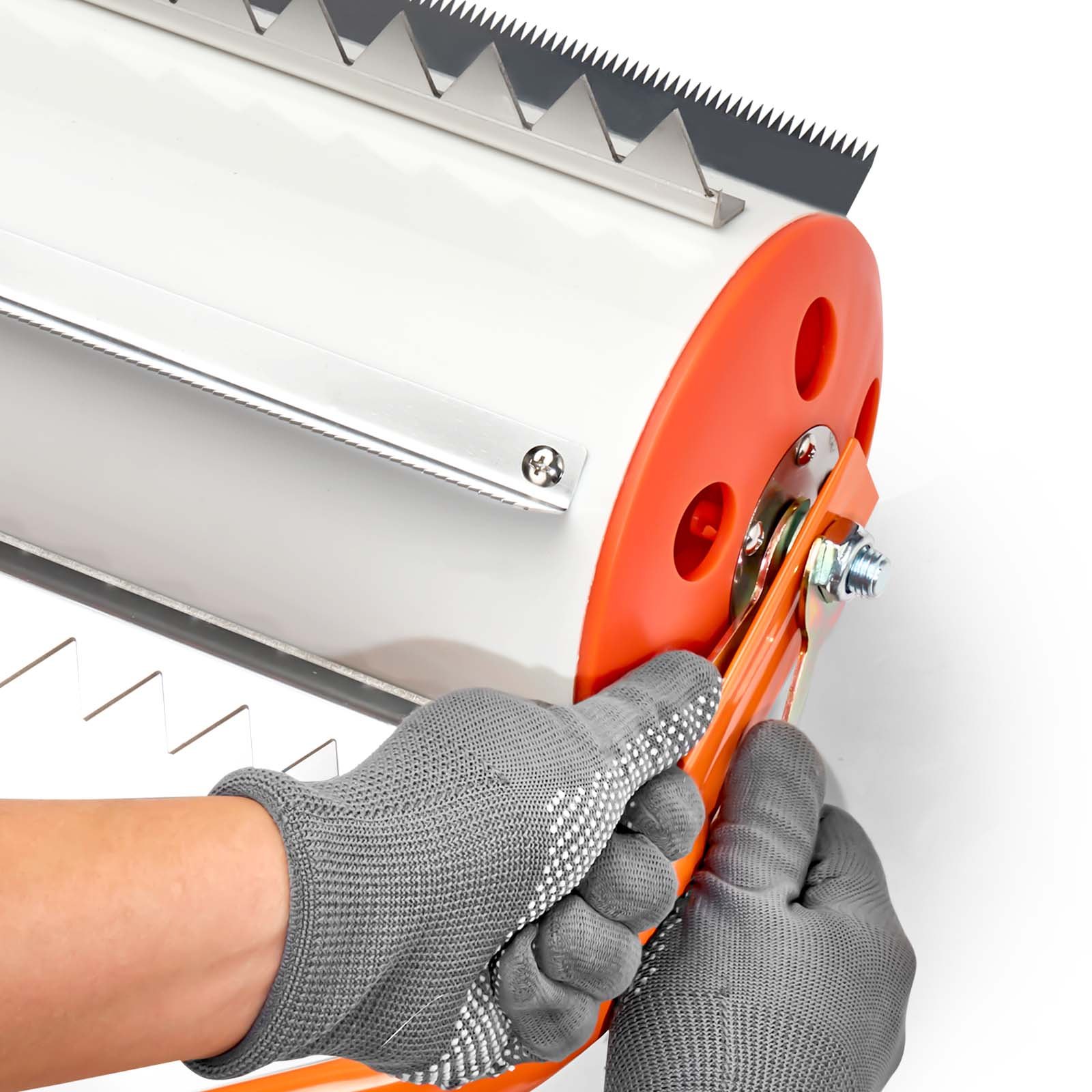 VEVOR Vijverhark 6,09 m, Onkruidroller voor het verwijderen van onkruid, slibsnijder, wortels en slibafzettingen, 6 voorgemonteerde roestvrijstalen messen, 6 aluminium handgrepen