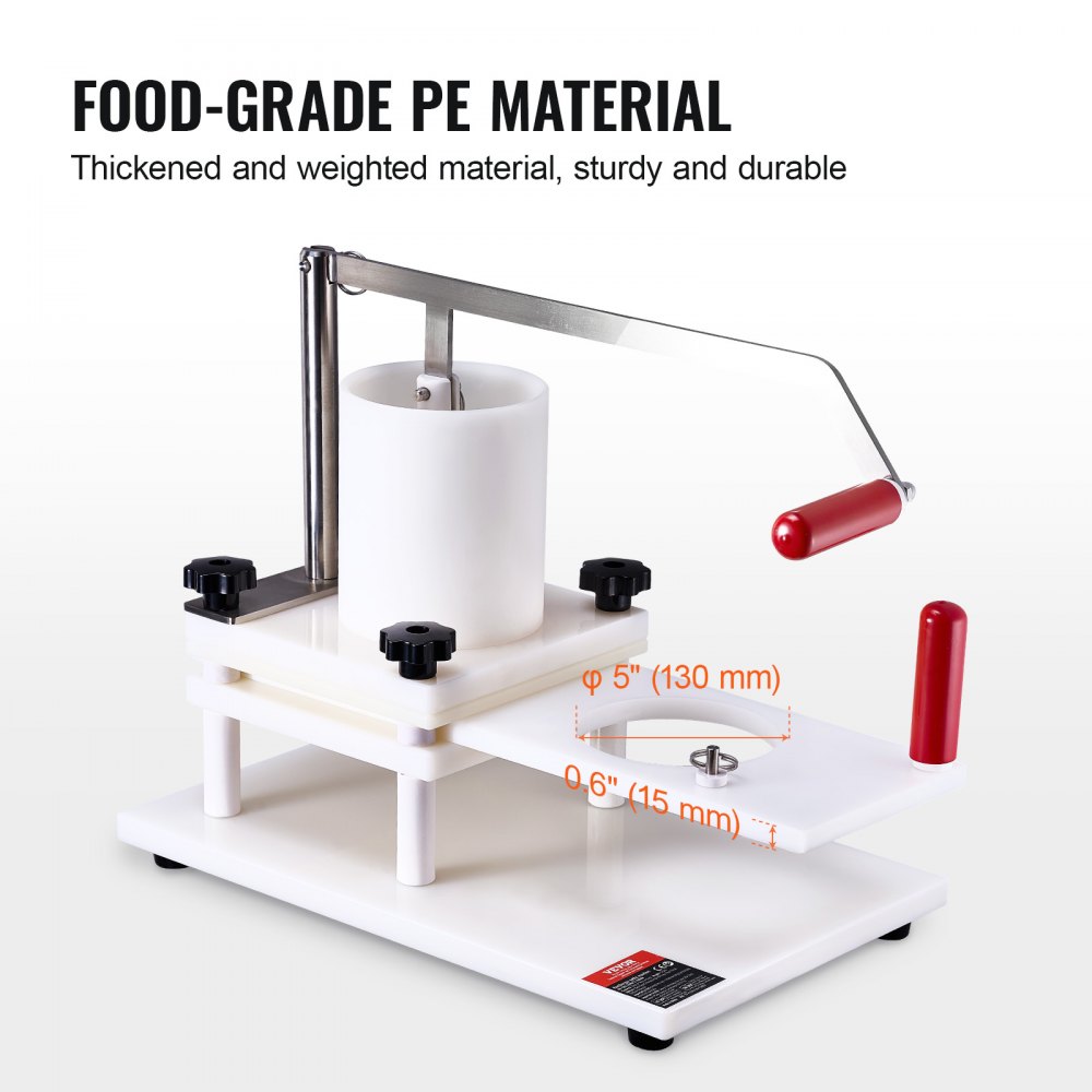 VEVOR Commerciële Hamburgermaker 9,6 kg Commerciële Hamburgerpers 545 x 300 x 413 mm Commerciële Hamburger Druk Gemaakt van Veiligheid PE-materiaal met een Grote Vultrechter met een Hoogte van 160 mm