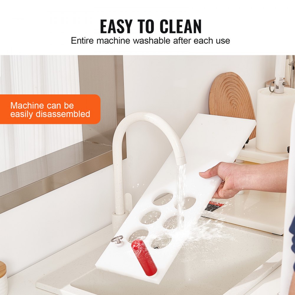 VEVOR Commerciële Burgerpers - Hamburger Patty Maker 5 / 10 / 13 cm, met 10 burgerpapiertjes en 2 klemmen, Professionele Hamburgerpers van roestvrij staal, perfect voor het bereiden van hamburgers en BBQ-accessoires