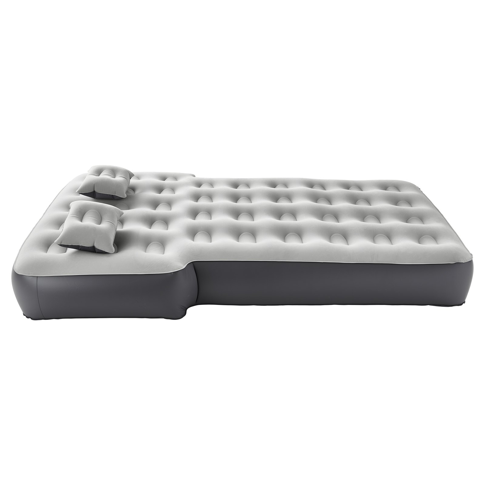 VEVOR Car Air Mattress, Fits Toyota 4runner, Jeep Wrangler, Inflatable Car Camping Mattress, Flocking Thickened Blow Up Travel Beds, Durable Portable Sleeping Pad with Built in Pump, 2 Pillows, Gray