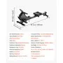 VEVOR stille magnetische roeimachine met 16 weerstandsniveaus, opvouwbare roeimachine voor thuisgebruik met soepel katrolsysteem en LCD-monitor, compatibel met Bluetooth-app, maximaal gebruikersgewicht 158 ​​kg