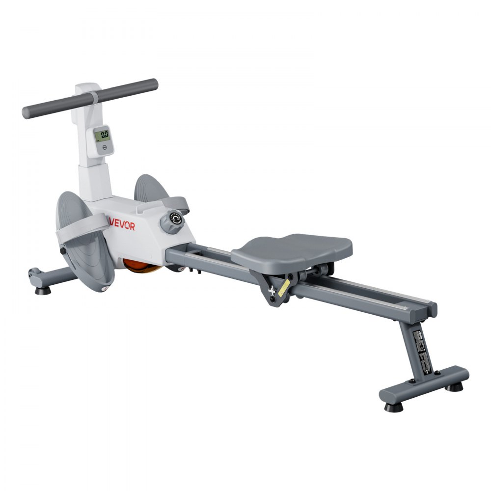 VEVOR stille magnetische roeimachine, 16 instelbare weerstandsniveaus, opvouwbare roeimachine voor thuisgebruik met dubbele glijrails en lcd-monitor, compatibel met Bluetooth-app, maximaal gebruikersgewicht 158 ​​kg